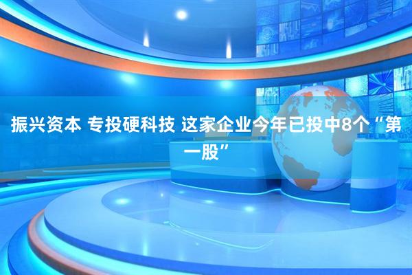 振兴资本 专投硬科技 这家企业今年已投中8个“第一股”